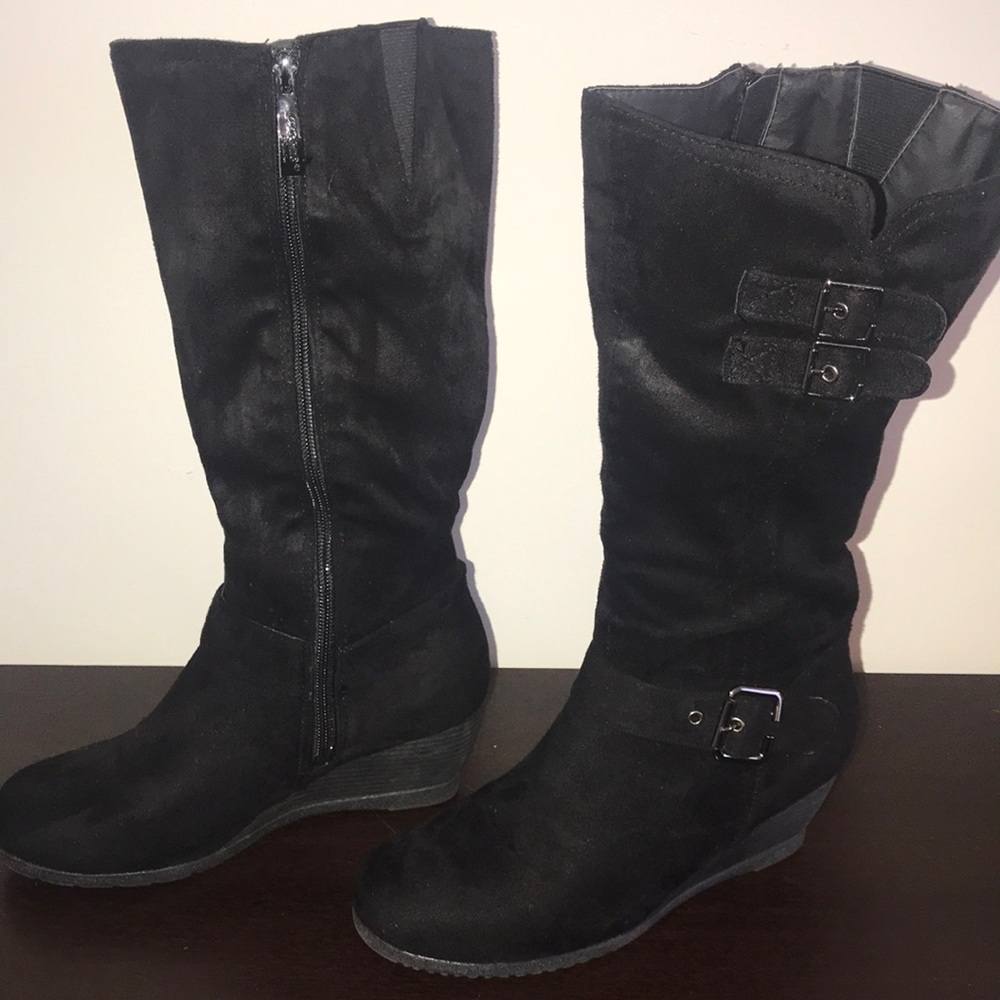 Black high boots
